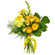 Желтый букет из роз и хризантем. Франция