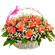 букет розовых роз с гипсофилой
