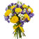 букет желтых роз и синих ирисов. Франция